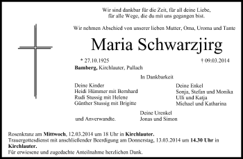 Anzeige von Maria Schwarzjirg von MGO