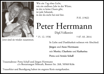 Anzeige von Peter Herrmann von MGO