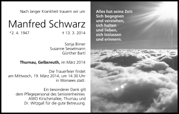 Anzeige von Manfred Schwarz von MGO