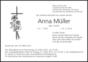 Anzeige von Anna Müller von MGO