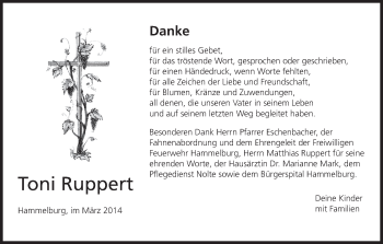 Anzeige von Toni Ruppert von MGO