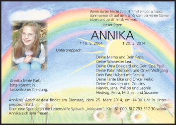 Anzeige von Annika  von MGO