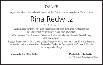 Anzeige von Rina Redwitz von MGO