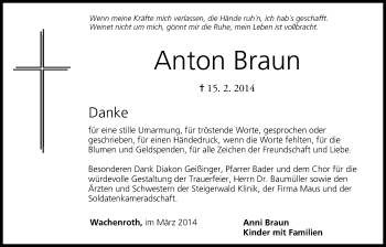 Anzeige von Anton Braun von MGO