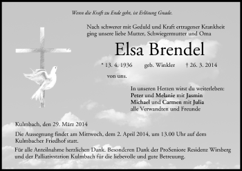 Anzeige von Elsa Brendel von MGO