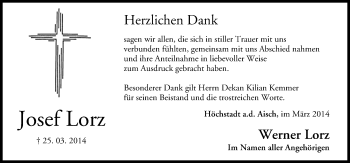 Anzeige von Josef Lorz von MGO