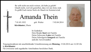 Anzeige von Amanda Thein von MGO