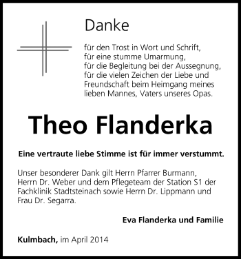 Anzeige von Theo Flanderka von MGO
