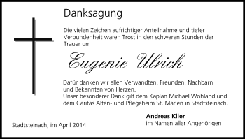 Anzeige von Eugenie Ulrich von MGO