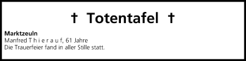 Anzeige von Totentafel, vom 29.04.2014 von MGO
