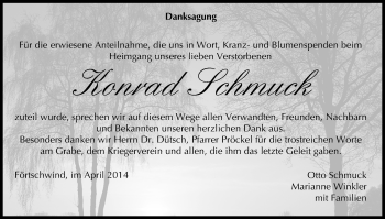 Anzeige von Konrad Schmuck von MGO