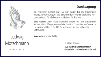 Anzeige von Ludwig Motschmann von MGO