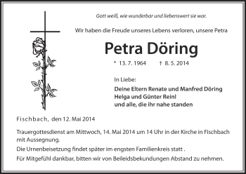 Anzeige von Petra Döring von MGO
