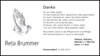 Anzeige von Reta Brummer von MGO