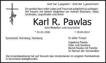 Anzeige von Karl R Pawlas von MGO