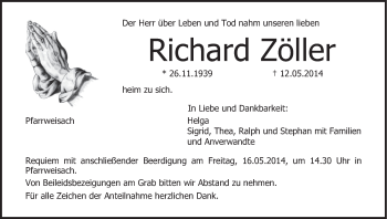 Anzeige von Richard Zöller von MGO