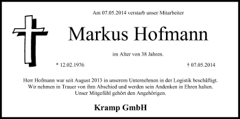 Anzeige von Markus Hofmann von MGO