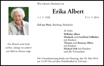 Anzeige von Erika Albert von MGO