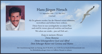 Anzeige von Hans-Jürgen Förtsch von MGO