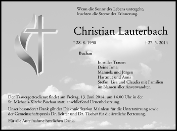 Anzeige von Christian Lauterbach von MGO