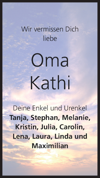 Anzeige von Oma Kathi  von MGO