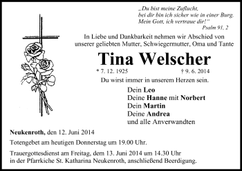 Anzeige von Tina Welscher von MGO