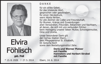 Anzeige von Elvira Föhlisch von MGO