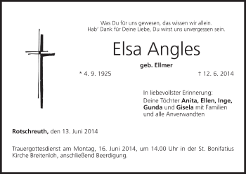 Anzeige von Elsa Angles von MGO