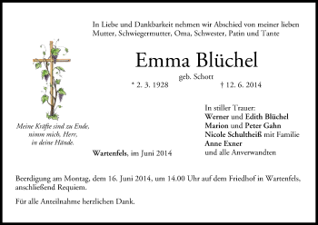 Anzeige von Emma Blüchel von MGO