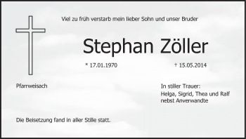 Anzeige von Stephan Zöller von MGO