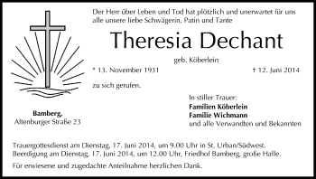 Anzeige von Theresia Dechant von MGO