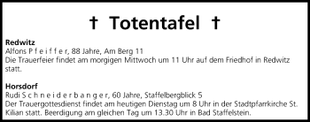 Anzeige von Totentafel vom 17.06.2014 von MGO