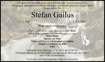 Anzeige von Stefan Gailus von MGO