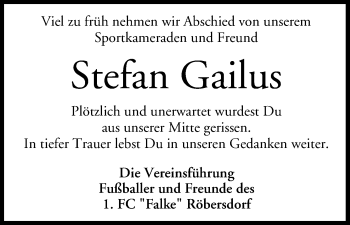 Anzeige von Stefan Gailus von MGO