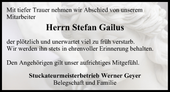 Anzeige von Stefan Gailus von MGO