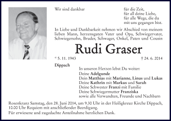 Anzeige von Rudi Graser von MGO