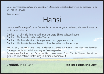 Anzeige von Hansi  von MGO