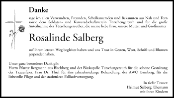 Anzeige von Rosalinde Salberg von MGO