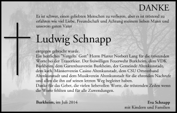 Anzeige von Ludwig Schnapp von MGO