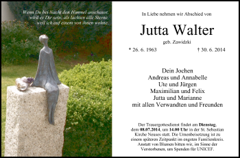 Anzeige von Jutta Walter von MGO