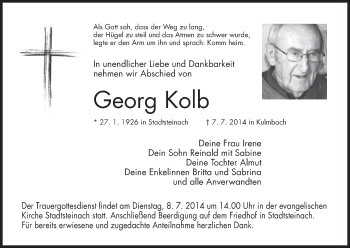 Anzeige von Georg Kolb von MGO