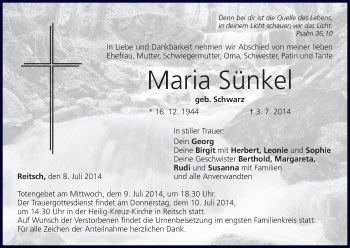 Anzeige von Maria Sünkel von MGO
