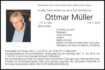 Anzeige von Ottmar Müller von MGO