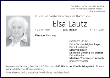 Anzeige von Elsa Lautz von MGO