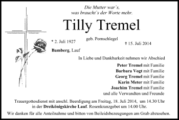 Anzeige von Tilly Tremel von MGO