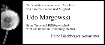 Anzeige von Udo Margowski von MGO
