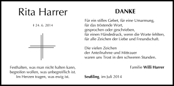 Anzeige von Rita Harrer von MGO