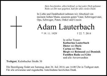 Anzeige von Adam Lauterbach von MGO