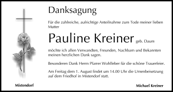 Anzeige von Pauline Kreiner von MGO