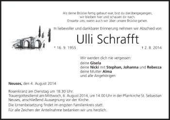 Anzeige von Ulli Schrafft von MGO